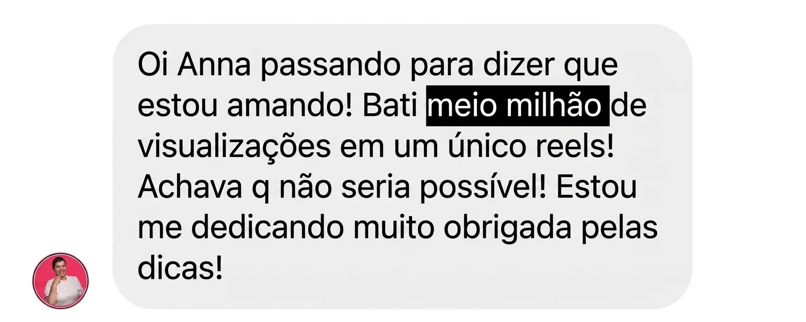 Depoimento de aluna