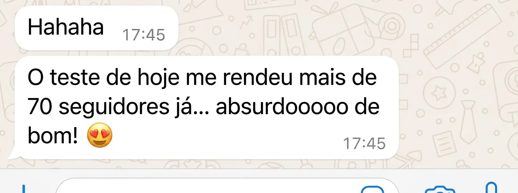 Depoimento de aluna