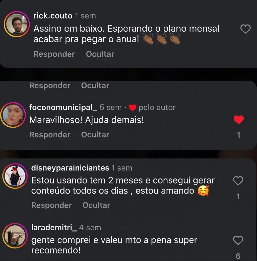 Depoimento de aluna