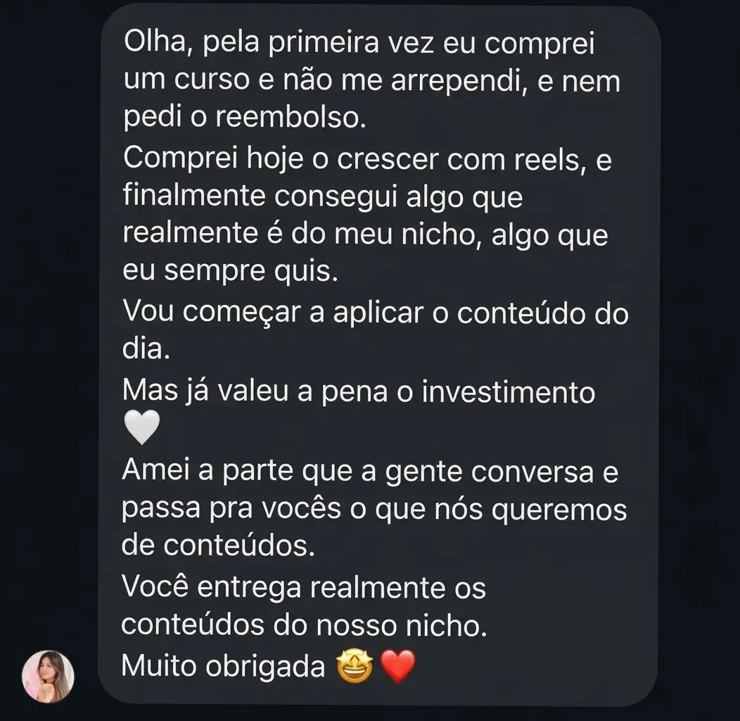 Depoimento de aluna