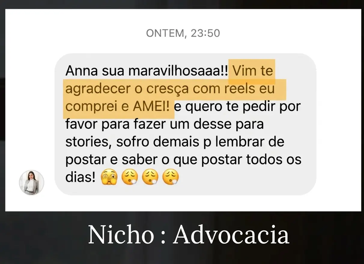 Depoimento de aluna
