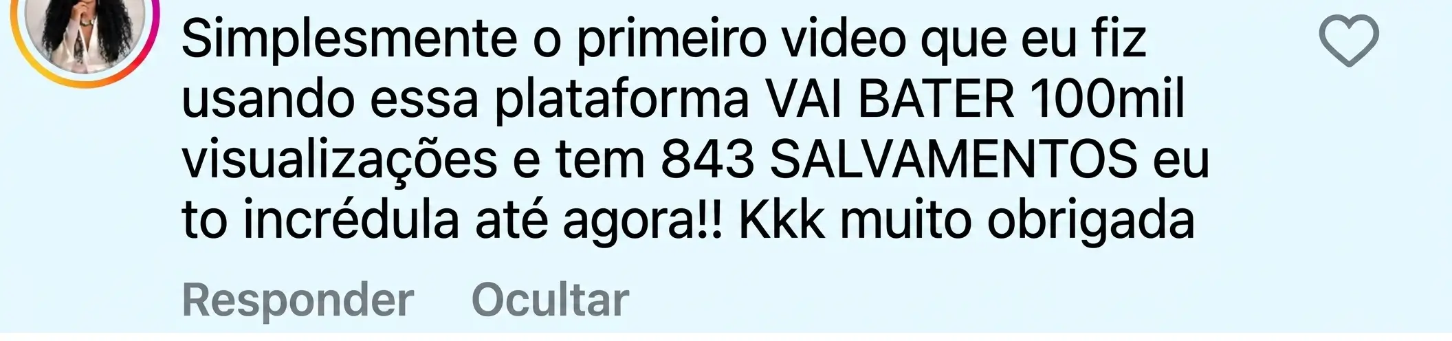 Depoimento de aluna