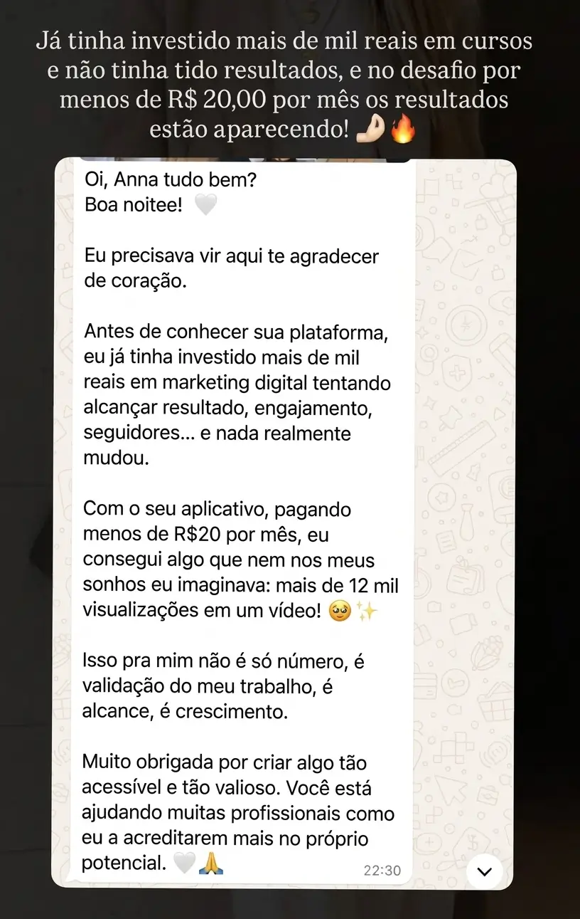 Depoimento de aluna