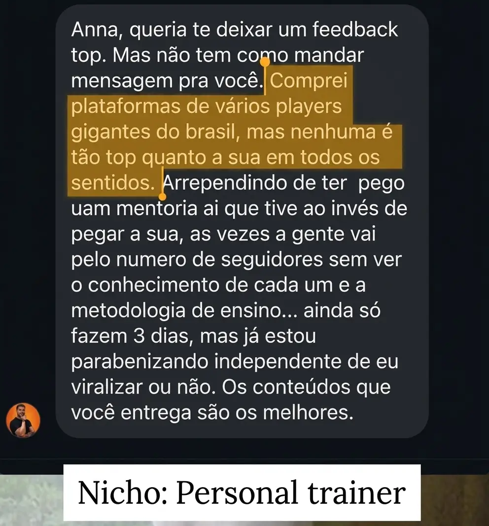 Depoimento de aluna