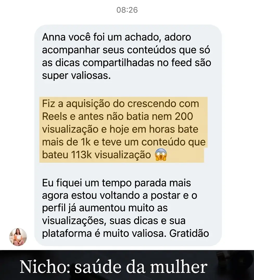 Depoimento de aluna